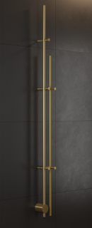 Электрический полотенцесушитель Broner Bruno Due BRD.094.170.0000.SS.MSH 170 см с кнопкой шёлк шампань